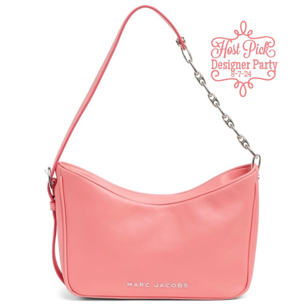 MARC JACOBS Handbag Tempo Baguette Shoulder Bag Pink Lemonade Silver Hardware